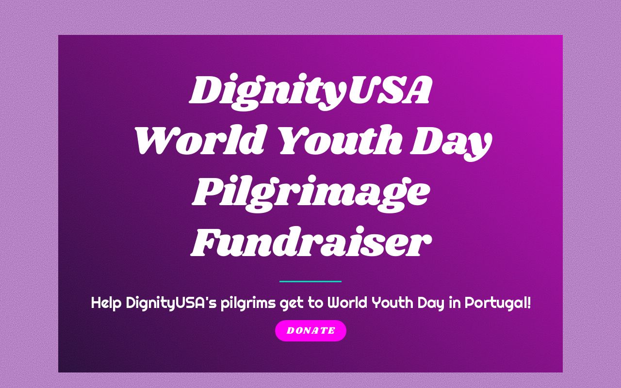 DignityUSA World Youth Day Pilgrimage